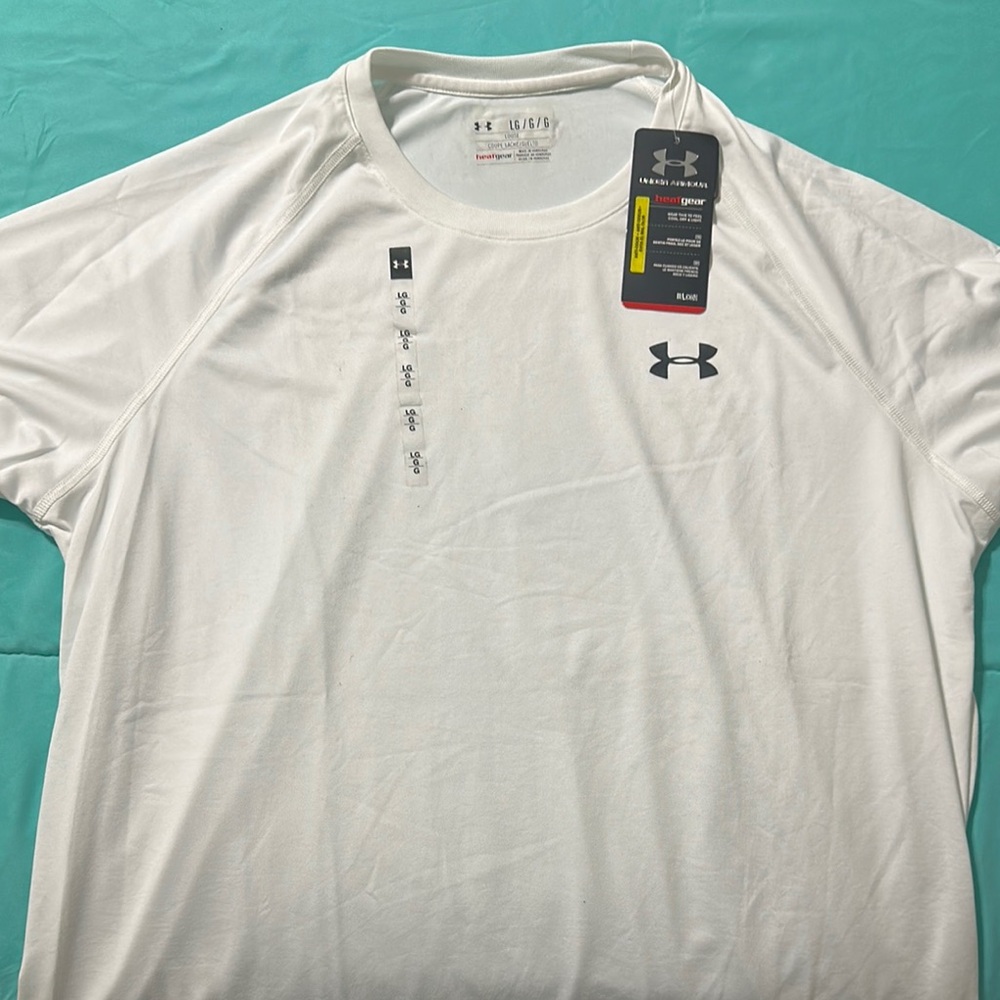 Under Armour White Short Sleeve Performance Tee